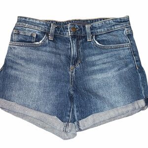 Joe’s Jeans Cutoff Shorts Womens Blue Cuffed Stretch Denim Size 25-waist 28